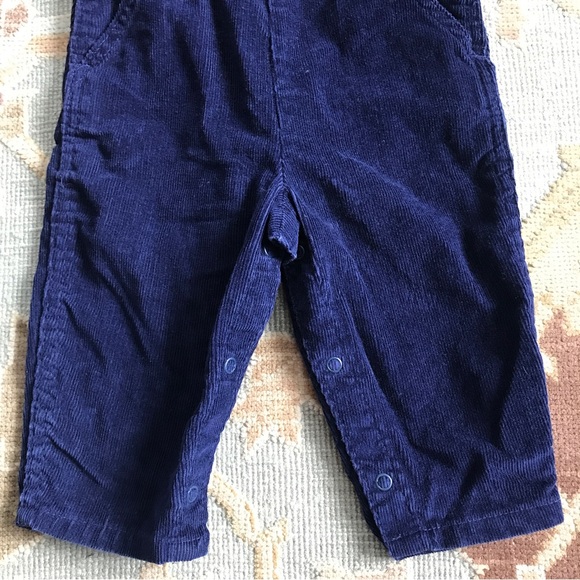 Vintage OshKosh B’gosh Sz 12 M Navy Blue Corduroy Vestbak Overalls Made in USA - Picture 7 of 16